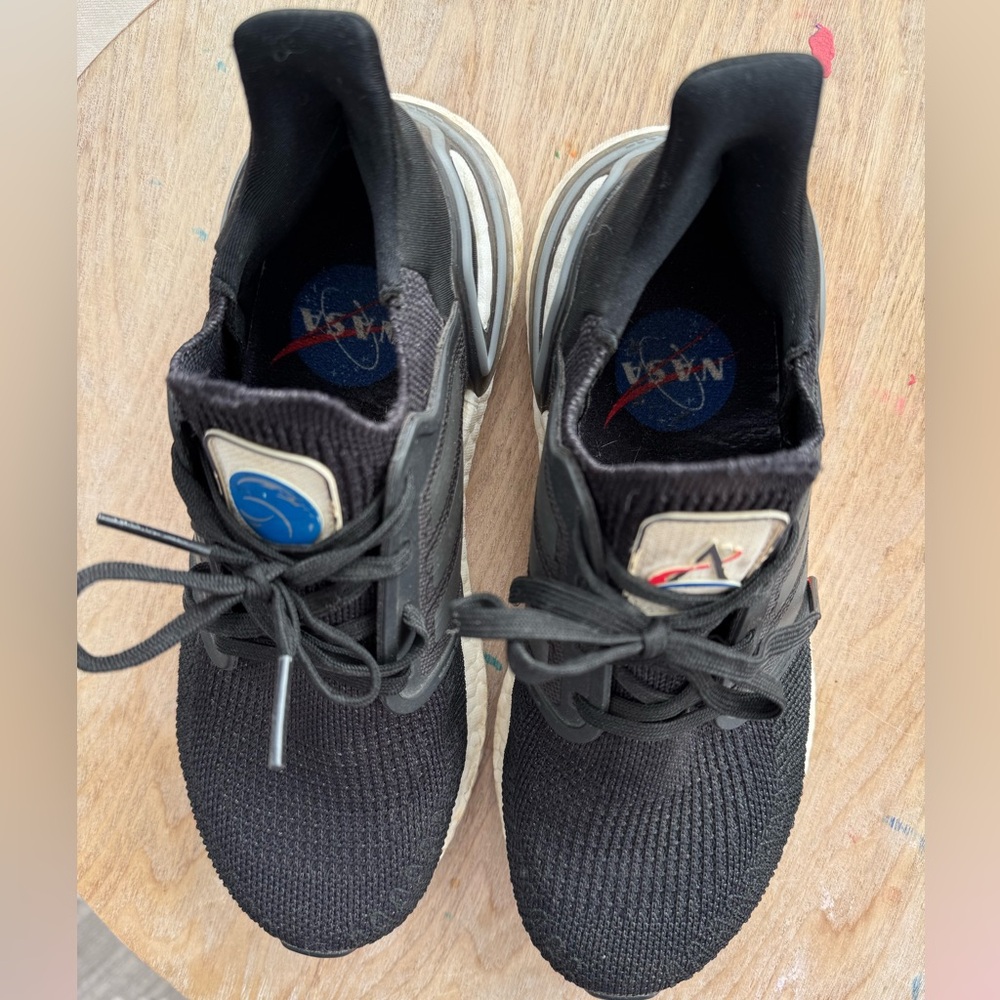 ADIDAS Ultraboost 20 Women’s NASA Flyknit Boost in Space Black Size 7 - Picture 4 of 10